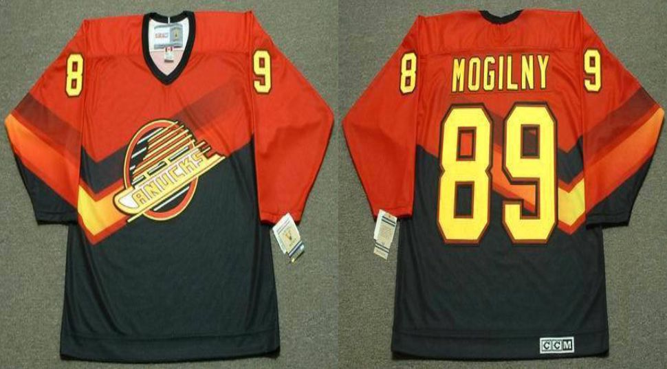 2019 Men Vancouver Canucks #89 Mogilny Orange CCM NHL jerseys